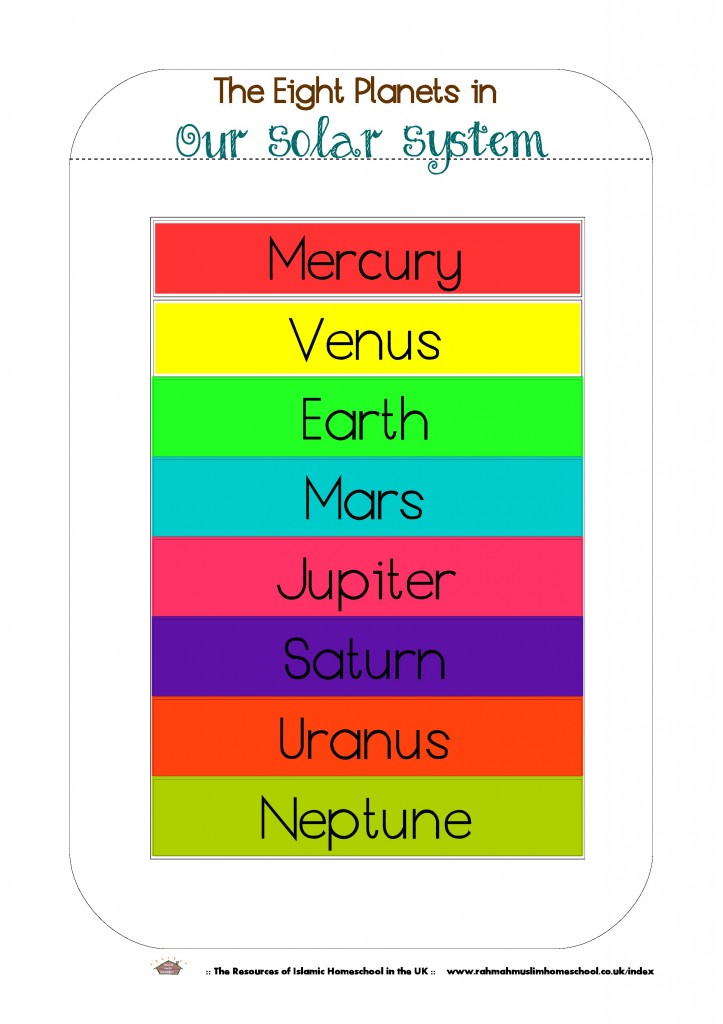 The Eight Planets Workbook-poster