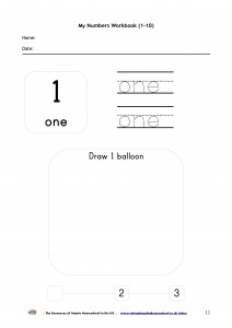 My Numbers Workbook 1-10-p11