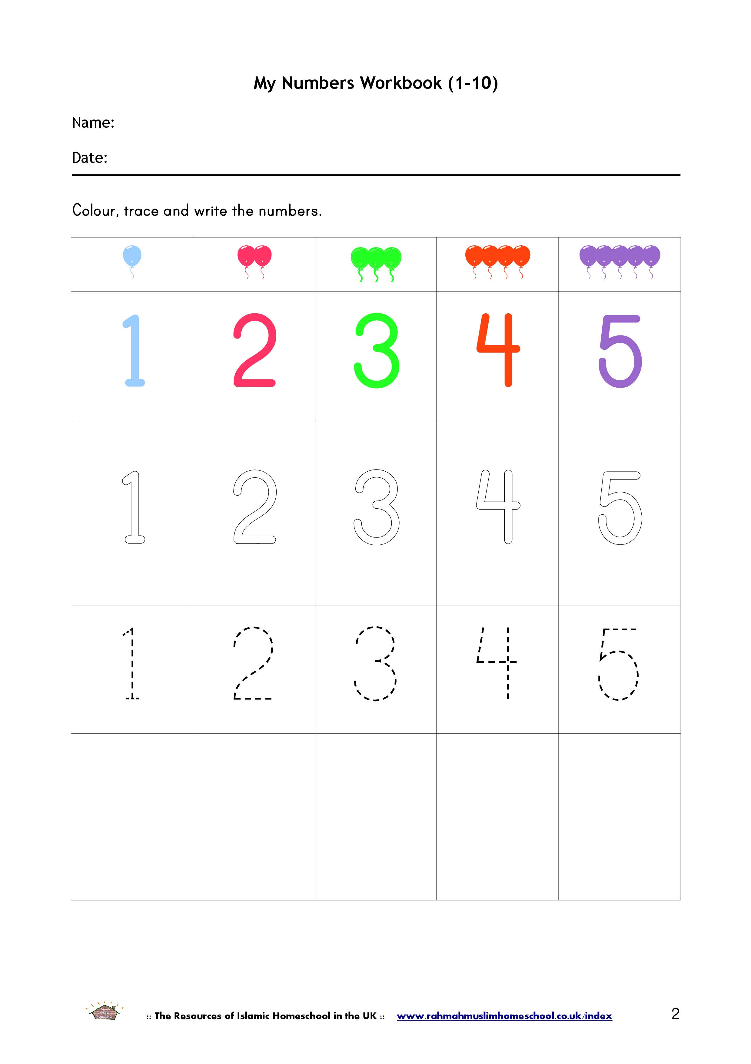 Maths Worksheets | The Resources of Islamic Homeschool in ...