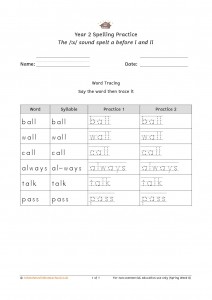 Y2 Spelling Practice Spring Wk8